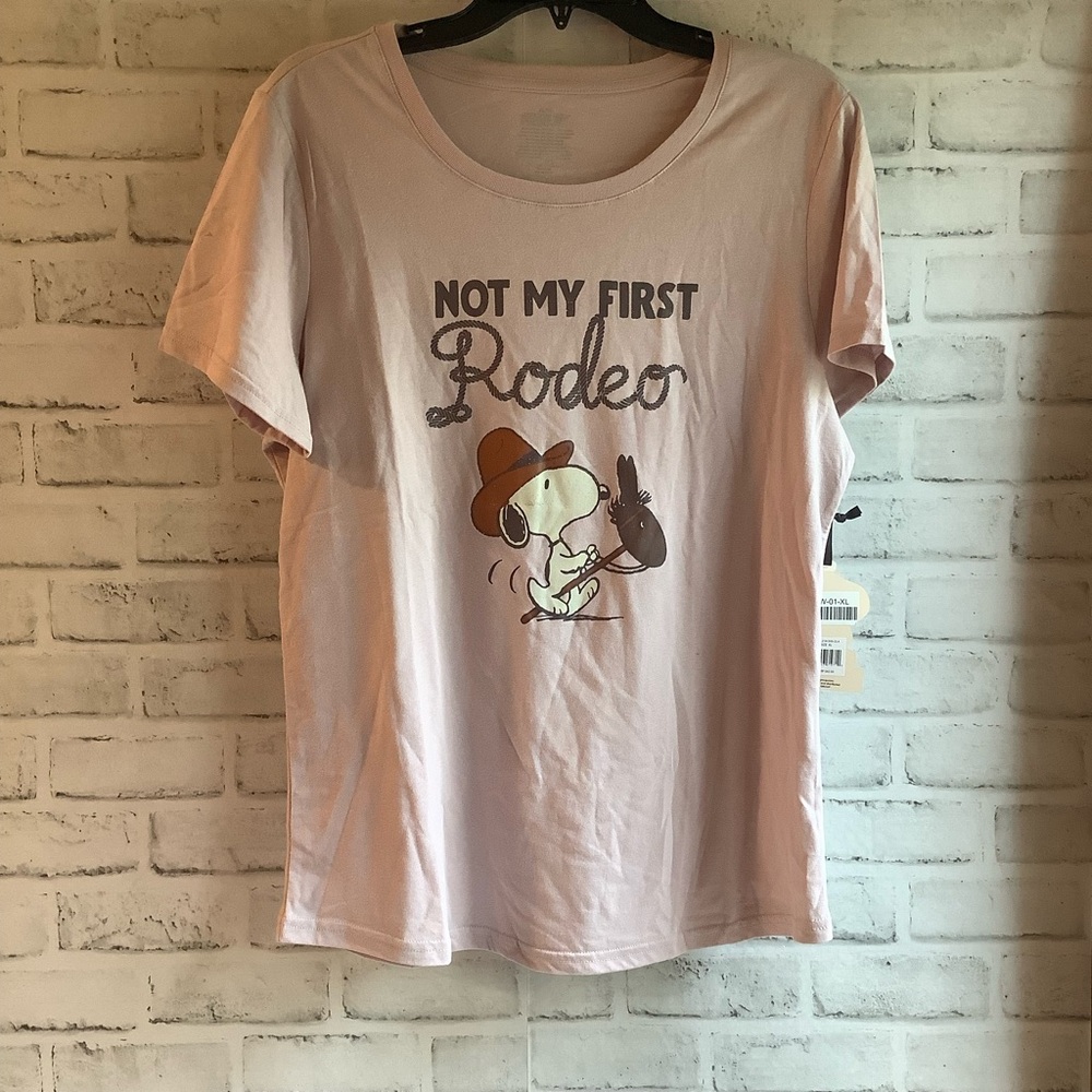 Peanuts Not My First Rodeo Snoopy Graphic T-Shirt - Short Sleeve